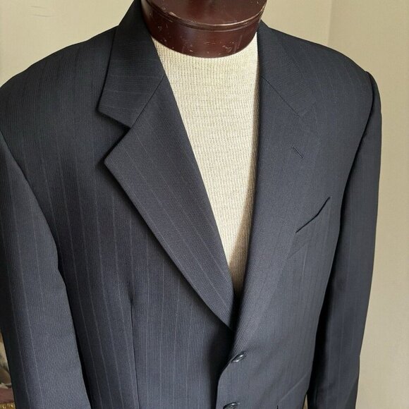 Missoni Sport Coat Men's 40-42R Wool Marlane Blazer Black Striped Made In Italy - Picture 2 of 8